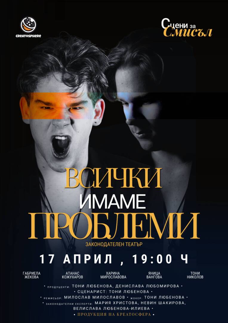 Плакат: ВСИЧКИ ИМАМЕ ПРОБЛЕМИ | ЗАКОНОДАТЕЛЕН ТЕАТЪР