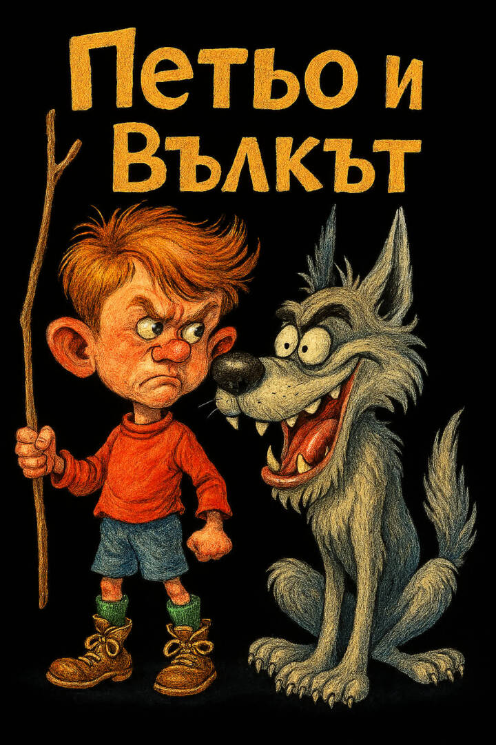 Плакат: ПЕТЬО И ВЪЛКЪТ