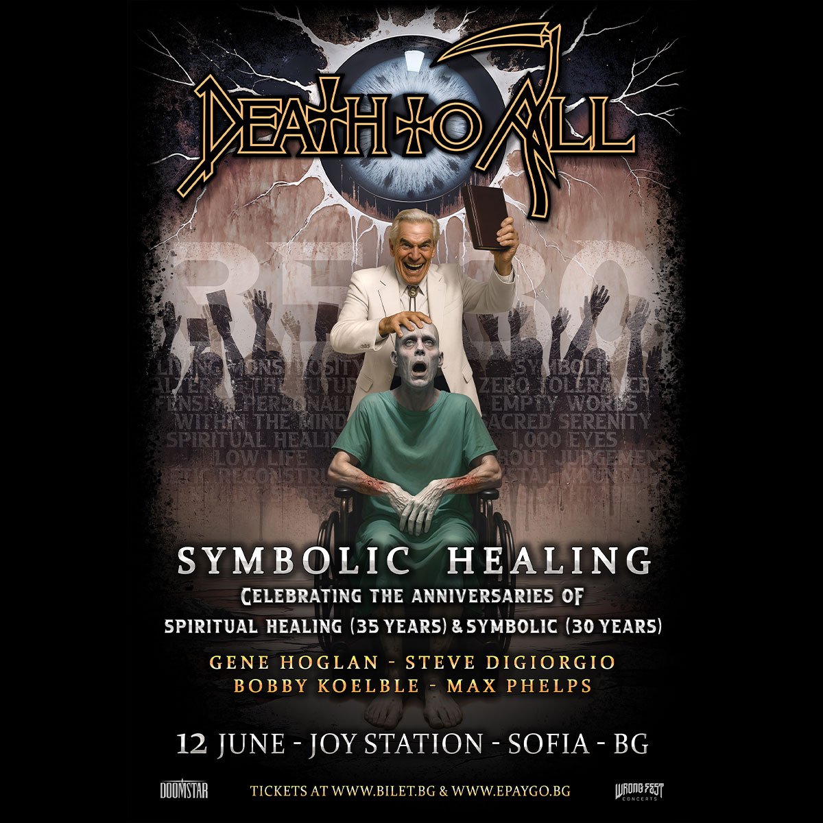 Плакат: DEATH TO ALL с концерт в София на 12 юни в Joy Station