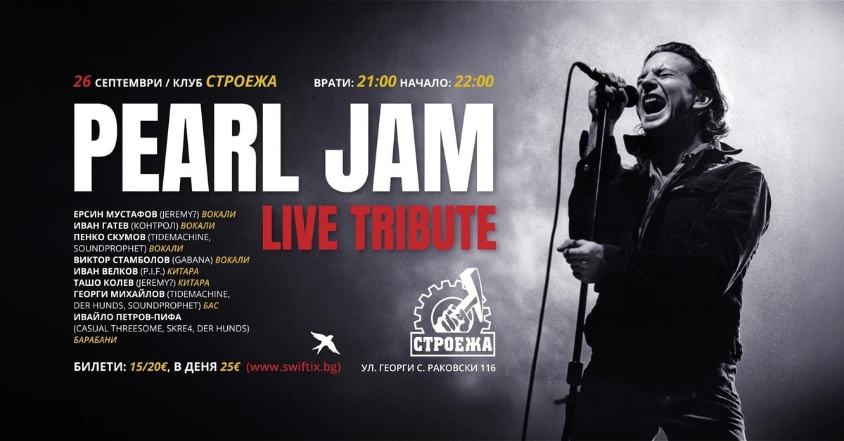 Плакат: Pearl Jam Tribute