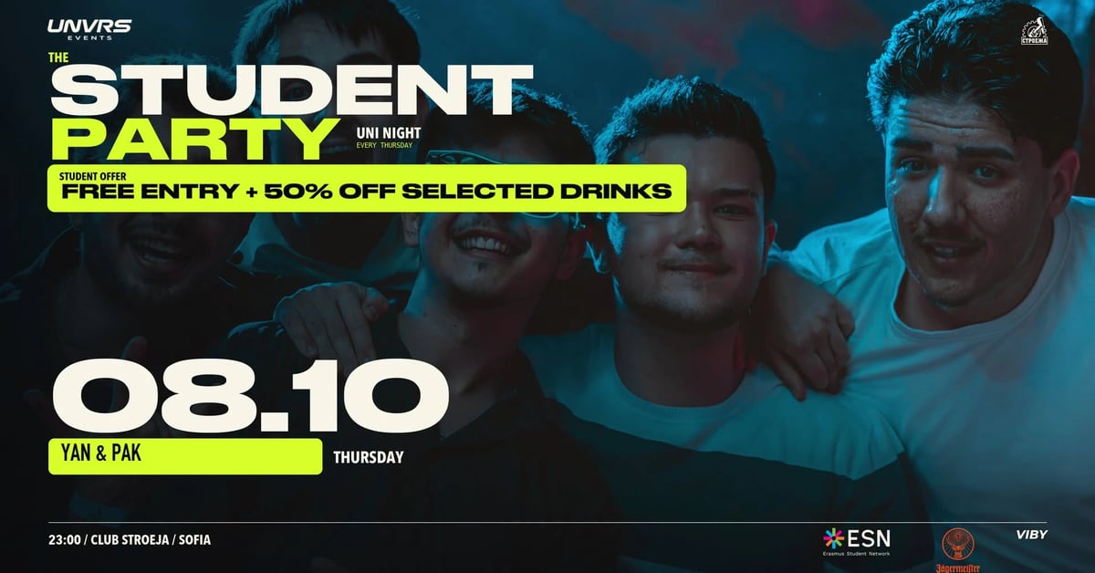 Плакат: The Hottest STUDENT PARTY