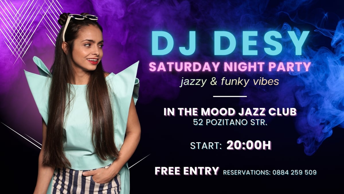 Плакат: Saturday Night Party with DJ DESY 🪩🍹