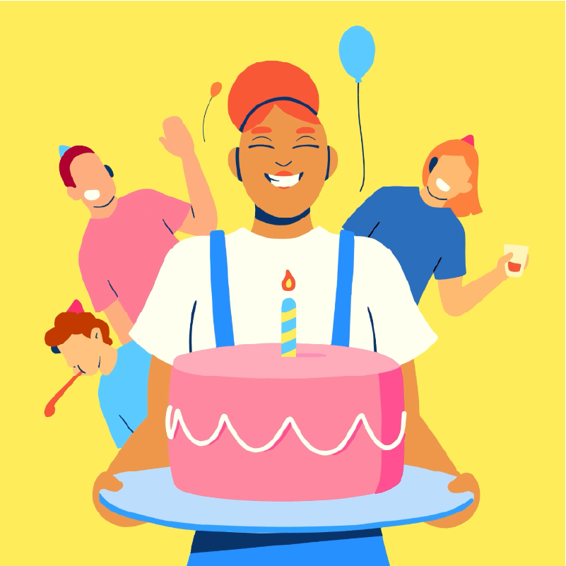 Плакат: NOT A B-DAY B-DAY PARTY