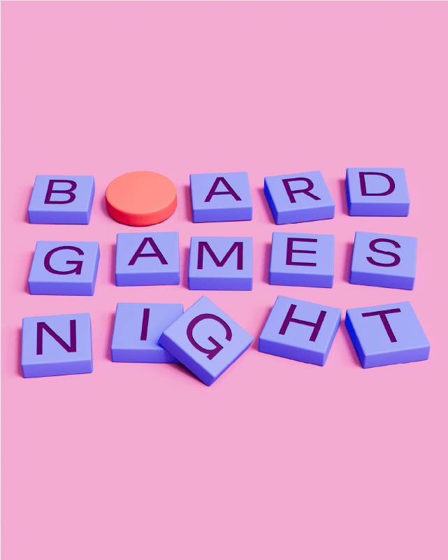 Плакат: Board games night