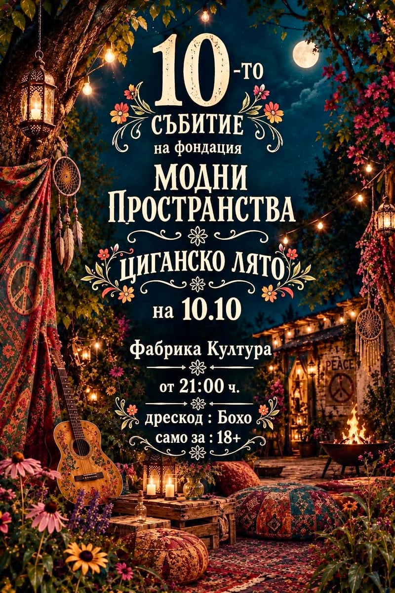 Плакат: Циганско Лято с Модни пространства