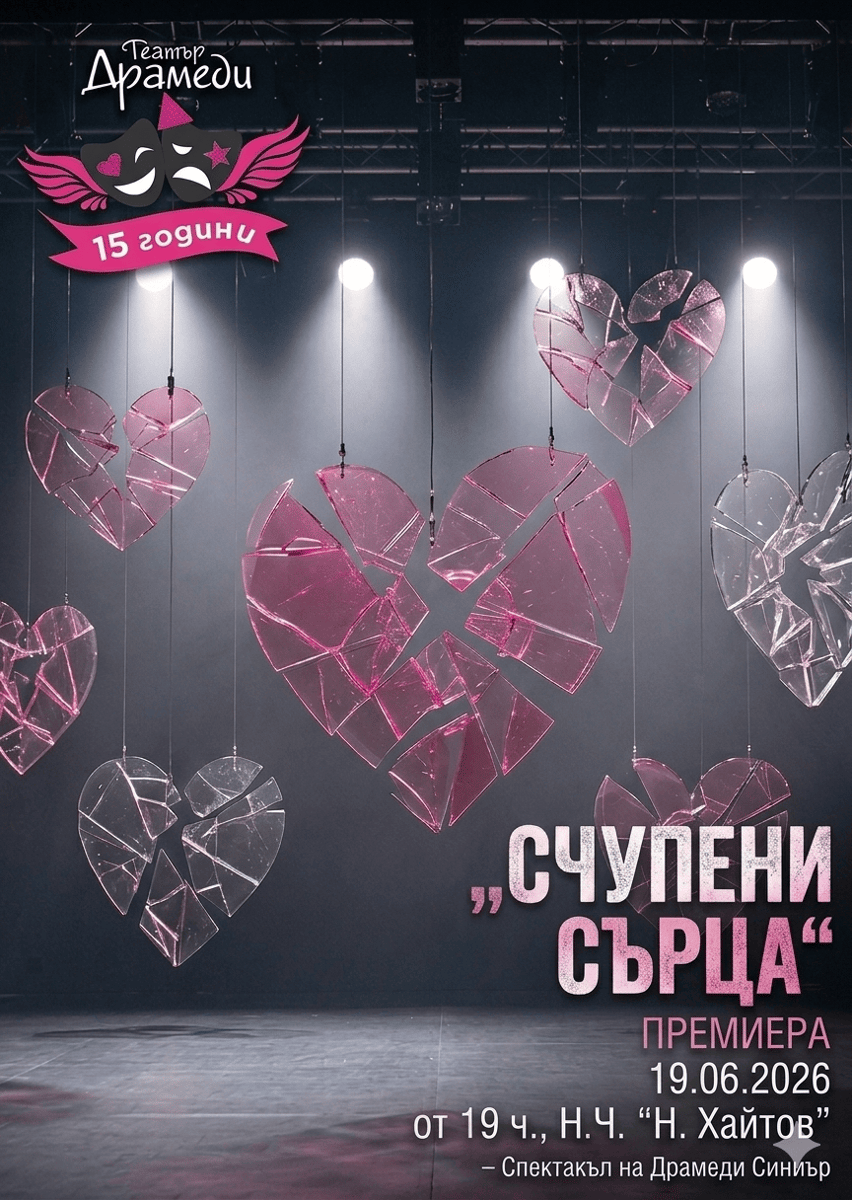 Плакат: "Счупени сърца"- премиера на Драмеди Синиър