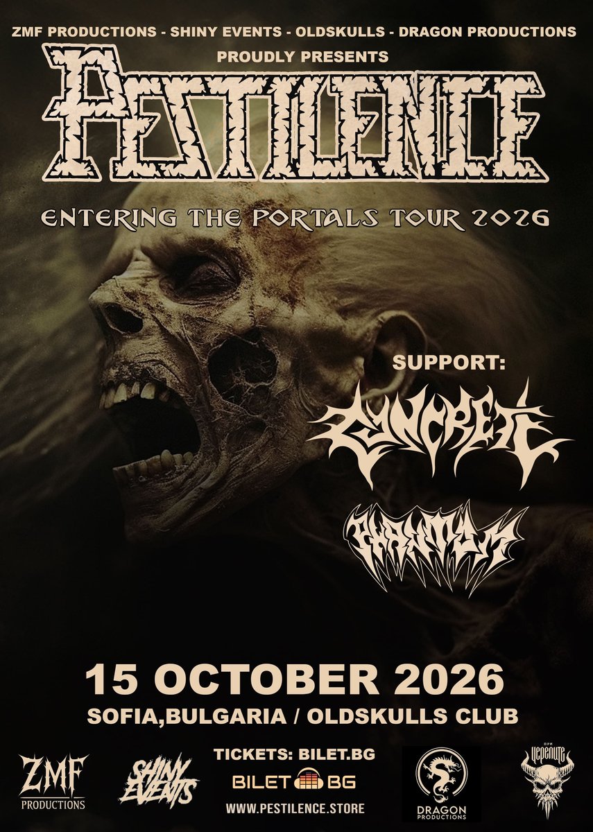 Плакат: PESTILENCE - Първо хедлайнерско шоу в България