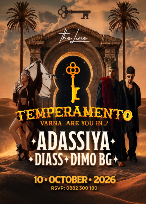 Плакат: TEMPERAMENTO 🌊Varna 🌊 - ARE YOU IN? 🗝