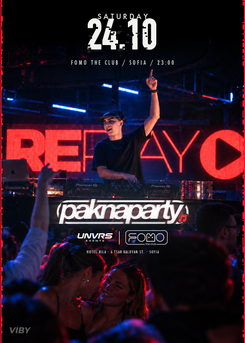 Плакат: REPLAY 24.10 SAT @FOMO the club SOFIA