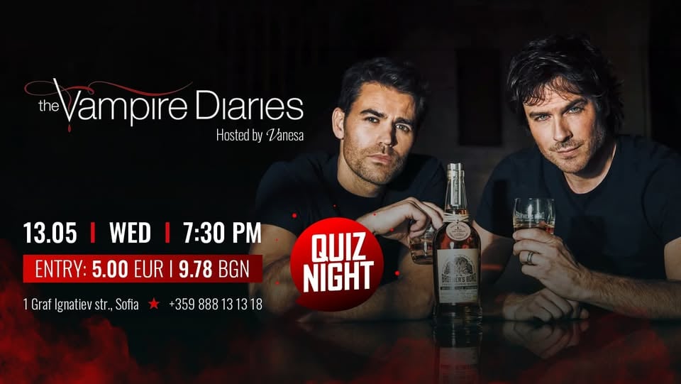 Плакат: THE VAMPIRE DIARIES - QUIZ NIGHT